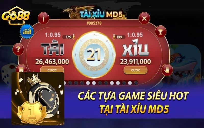 Các tựa game tại tài xỉu MD5